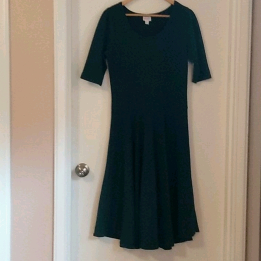 Emerald green dress, lularoe L